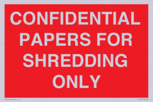 CONFIDENTIAL PAPERS FOR SHREDDING ONLY